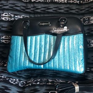 Sourpuss Retro Aqua Diaper bag. EUC